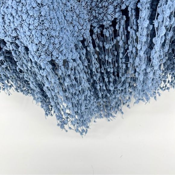 Soft Surroundings Serena Chenille Fringe Sweater Blue Size Small - Picture 3 of 5